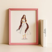 Virgo Zodiac Illustration – Hand Drawn ポスター