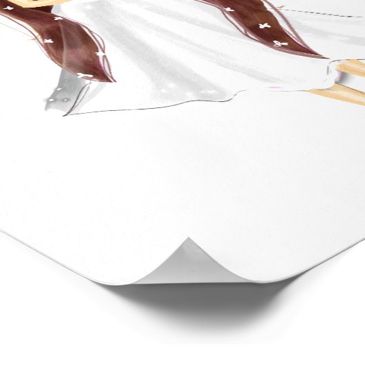 Virgo Zodiac Illustration – Hand Drawn ポスター (角)