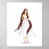 Virgo Zodiac Illustration – Hand Drawn ポスター (正面)