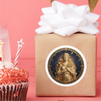 Virgo Zodiac Maiden ラウンドシール