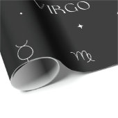 Virgo Zodiac Pattern in Black and White ラッピングペーパー (ロールコーナー)
