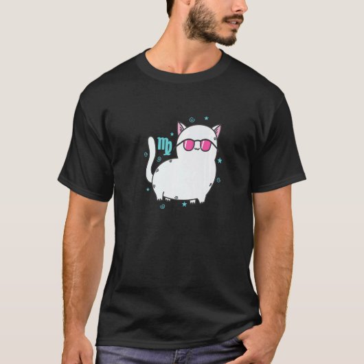 Virgo Zodiac Sign as a Cat Horoscope Tシャツ (正面)