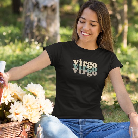 Virgo Zodiac Sign | Green & Brown Power Color Tシャツ