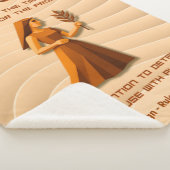 Virgo Zodiac Sign Modern 3D Astrology Design シェルパブランケット (3/4)