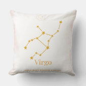 Virgo Zodiac Throw Pillow – Celestial Constellatio クッション (正面)
