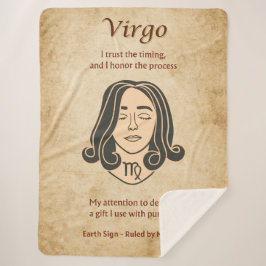 Virgo Zodiac with Mindful Strength Affirmations  シェルパブランケット