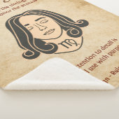 Virgo Zodiac with Mindful Strength Affirmations  シェルパブランケット (3/4)