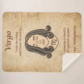 Virgo Zodiac with Mindful Strength Affirmations  シェルパブランケット (正面(横))