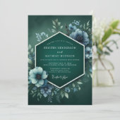 Viridian Hazy Anemone Wedding 招待状 (スタンド正面)