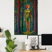 “Viridra’s Portrait” - Veins of the Canopy ポスター (ホームオフィス)