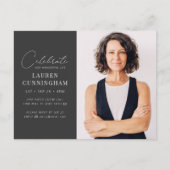 Virtual 祝 Her Lifeモダンシンプル Photo インビテーションポストカード (正面)