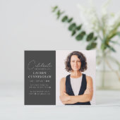 Virtual 祝 Her Lifeモダンシンプル Photo インビテーションポストカード (スタンド正面)