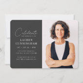 Virtual 祝 Her Lifeモダンシンプル Photo 招待状 (正面)