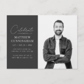 Virtual 祝 His Lifeの写真モダンシンプル。 インビテーションポストカード (正面)