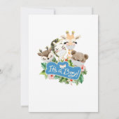 Virtual Baby Shower for Boy | Safariの友だち 招待状 (裏面)