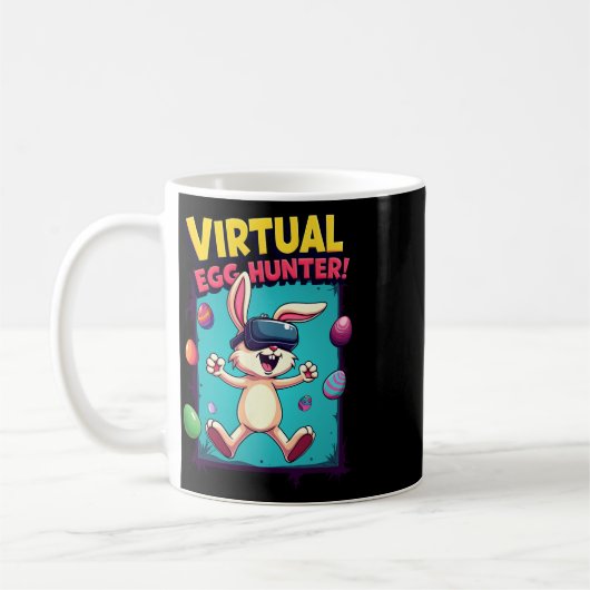Virtual Egg Hunter - Funny Gamer Bunny Vr Easter G コーヒーマグカップ (左)