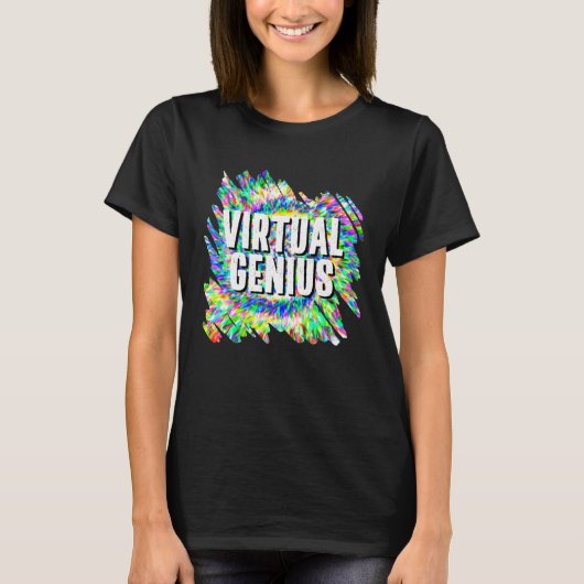 Virtual Genius Virtualの学ホームシック Tシャツ (正面)