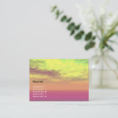 VIRTUAL LANDS /雲(黄色、ピンク、紫) 名刺 (スタンド正面)