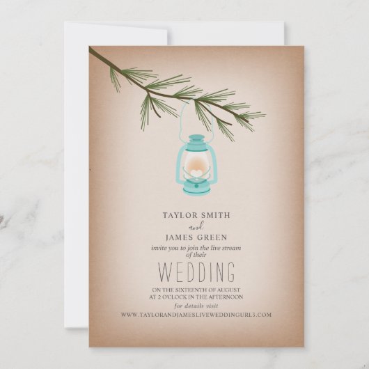 Virtual Live Stream's Blue Lantern Evergreen結婚（仮想ラ 招待状 (正面)