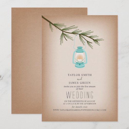 Virtual Live Stream's Blue Lantern Evergreen結婚(仮想ラ 招待状 (正面/裏面)