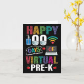 Virtual Pre-K Kidsの100日の幸せな先生 カード (黄色い花)