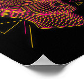 Virtual Reality Graphic Line Art For A Vr Gamer  ポスター (角)