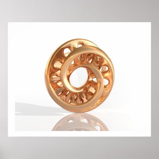 Virtual Sculpture Moebius Bright Gold C ポスター (正面)