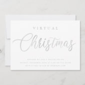 VIRTUAL Silver White Christmas Onlineパーティー 招待状 (正面)