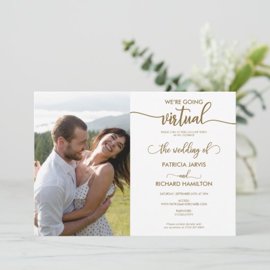 Virtual Social Distancing結婚の 招待状 (スタンド正面)