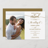 Virtual Social Distancing結婚の 招待状 (正面/裏面)