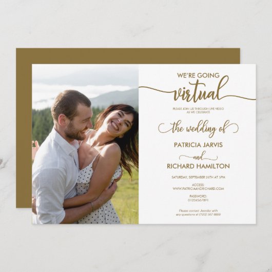 Virtual Social Distancing結婚の 招待状 (正面/裏面)