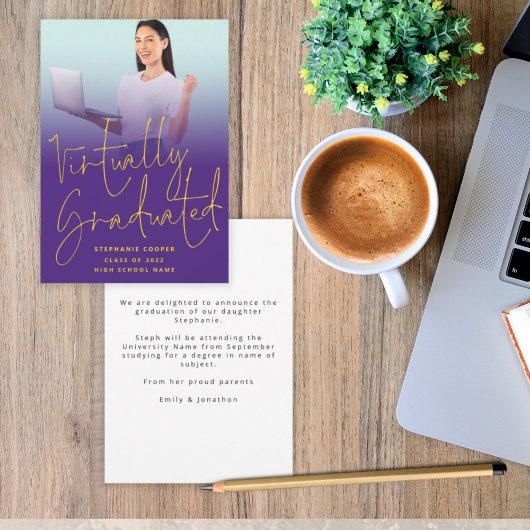 Virtually Graded Photo 2022 Purple Gradation 案内状