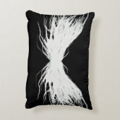 Virtues Abstract White Wings Alcohol Ink Art アクセントクッション (裏面(縦))