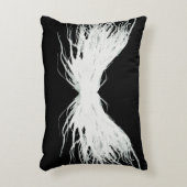 Virtues Abstract White Wings Alcohol Ink Art アクセントクッション (正面(垂直))