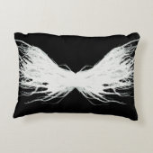 Virtues Abstract White Wings Alcohol Ink Art アクセントクッション (裏面)