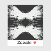 Virtues Abstract White Wings Alcohol Ink Art シール (シート)