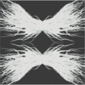 Virtues Abstract White Wings Alcohol Ink Art シール (正面)