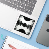 Virtues Abstract White Wings Alcohol Ink Art シール (ノートパソコンとiPhone)