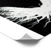 Virtues Abstract White Wings Alcohol Ink Art ポスター (角)