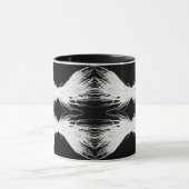 Virtues Abstract White Wings Alcohol Ink Art マグカップ (中央)