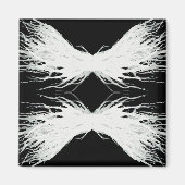 Virtues Abstract White Wings Alcohol Ink Art マグネット (正面)