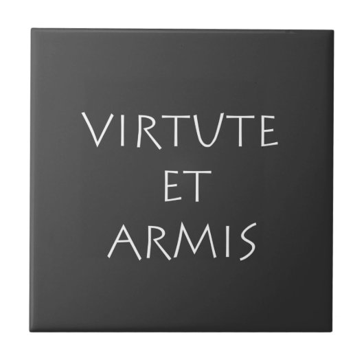 Virtute et arms タイル (正面)