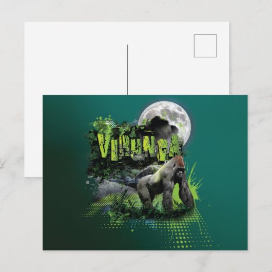 Virunga Mountain Gorilla ポストカード (正面/裏面)