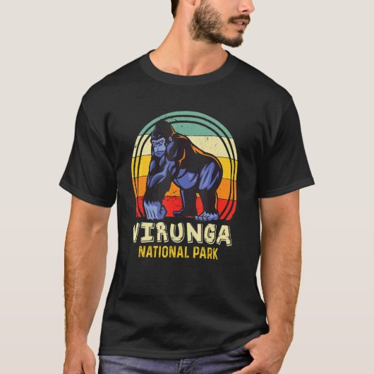 Virunga National Park Congo Safari Gorilla Africa  Tシャツ (正面)