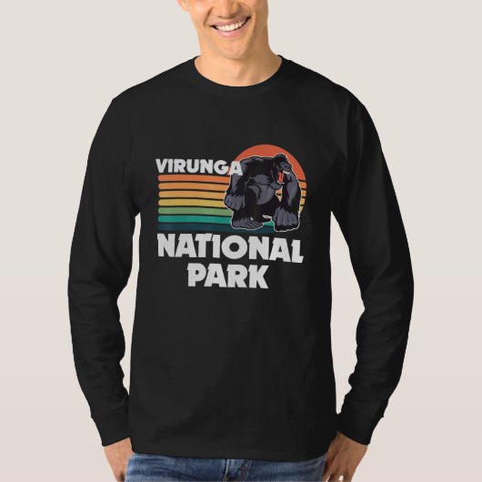 Virunga Park in Africa Gorilla Safari Souvenir Con Tシャツ (正面)
