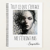 Visage brumeux en noir et blanc  プランナー手帳 (正面)