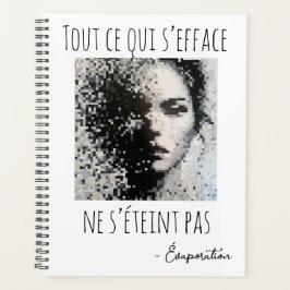 Visage brumeux en noir et blanc  プランナー手帳