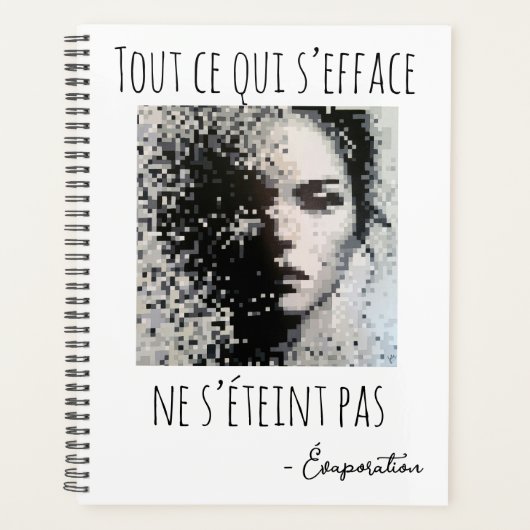 Visage brumeux en noir et blanc  プランナー手帳 (正面)