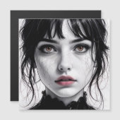 Visage de porcelaine regard d'âme fêlée.  (正面/裏面)