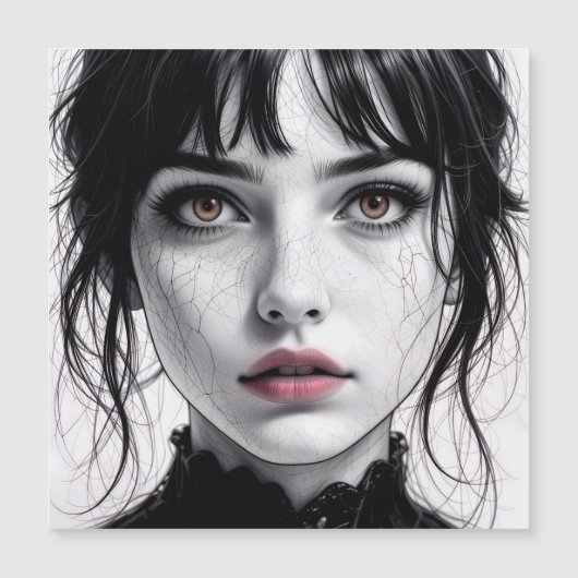 Visage de porcelaine regard d'âme fêlée.  (正面)